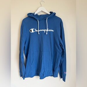 Champion Lightweight Blue Men’s Large Long Sleeve Hoodie